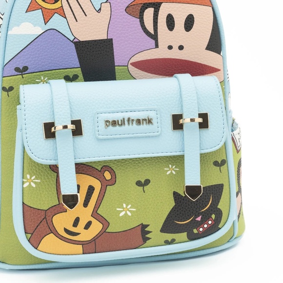 NEW WondaPop x Paul Frank Monkey Bag Vegan Leather Mini Fashion Backpack - Picture 7 of 10